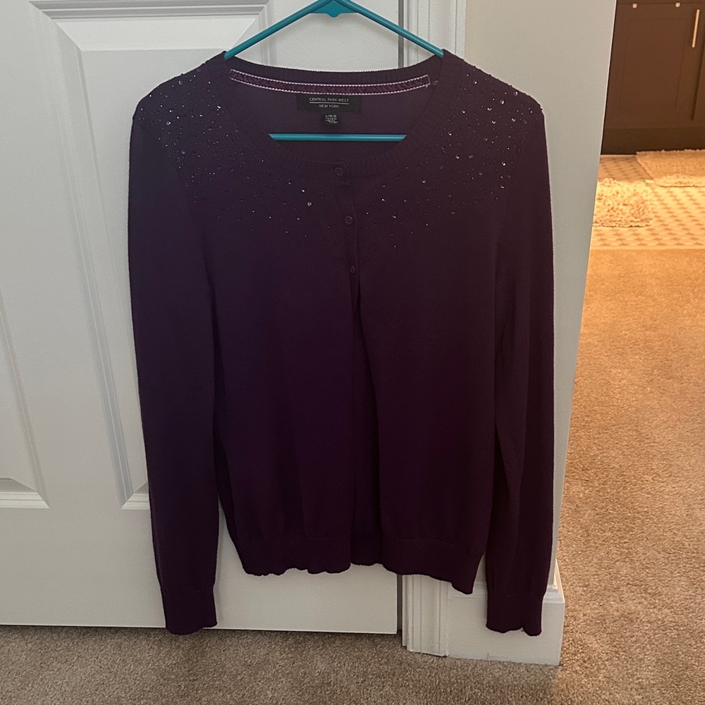 Central Park West Purple Cardigan